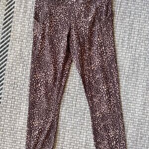 Fabletics Brown Leopard Print Leggings -Size Small
